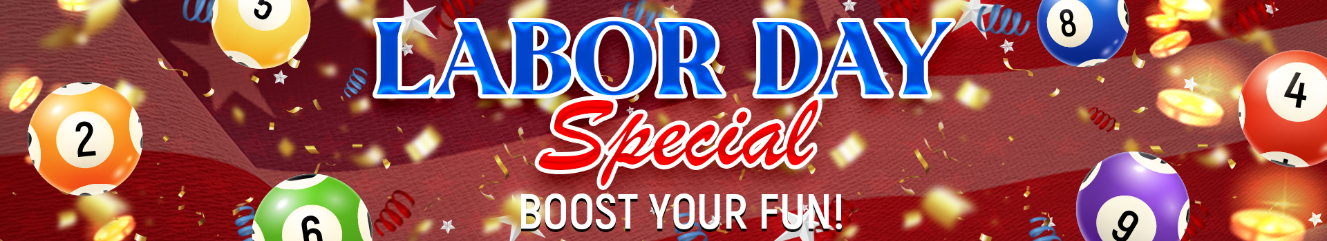 Labor Day Special bingo Banner